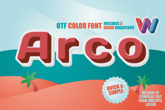 Arco Color Font for Handmade Creations