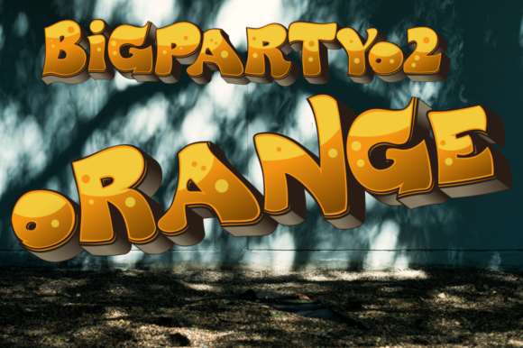 BigPartyO2 Orange: A Vibrant Font for Branding Projects