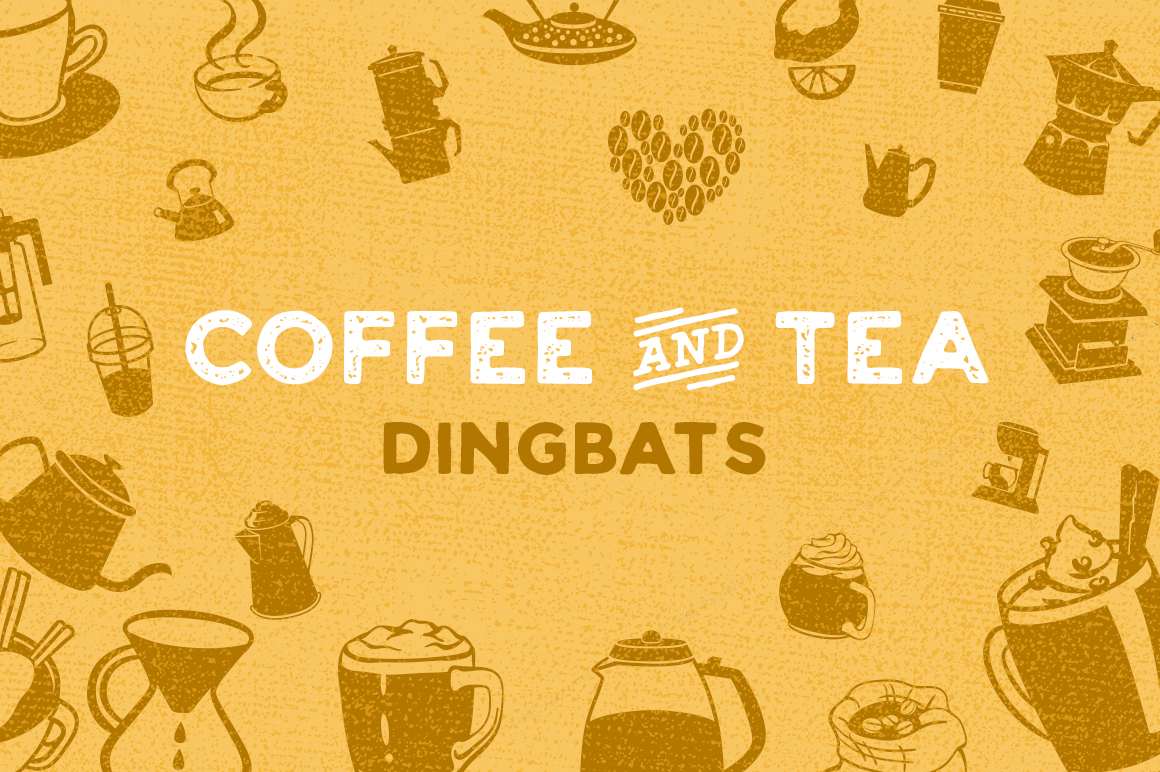 Boost Your Brand with Coffee Tea Dingbat Font