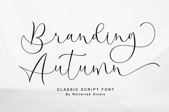 Branding Autumn: A Modern Script Font for Editorial Design