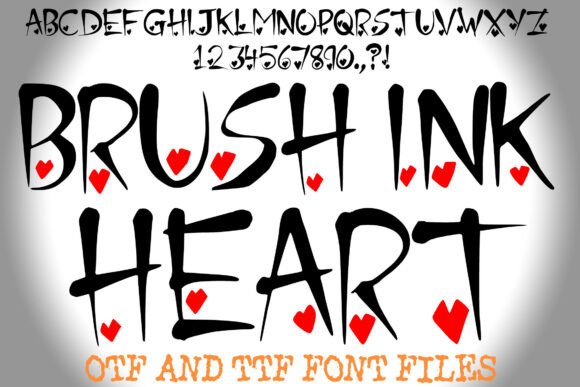 Brush Ink Heart Font Review for Editorial Design