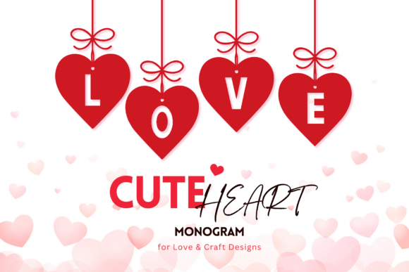 Cute Heart Monogram Font for Branding Magic