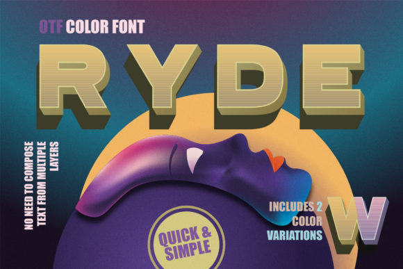 Ryde: A Bold Color Font for Digital Branding