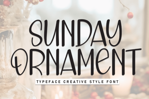 Sunday Ornament: A Display Font for Web Design and Brand Identity